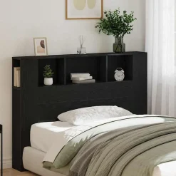 Cabinet de Tête de Lit Chêne noir 120 x 18.5 x 102.5 cm>Vidaxl Best