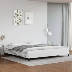 Cadre de lit avec tête de lit sans matelas blanc 200x200 cm>Vidaxl Hot
