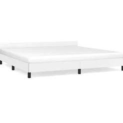 Cadre de lit avec tête de lit sans matelas blanc 200x200 cm>Vidaxl Hot