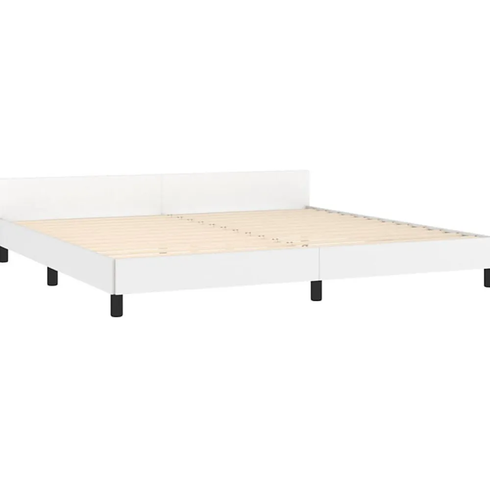 Cadre de lit avec tête de lit sans matelas blanc 200x200 cm>Vidaxl Hot