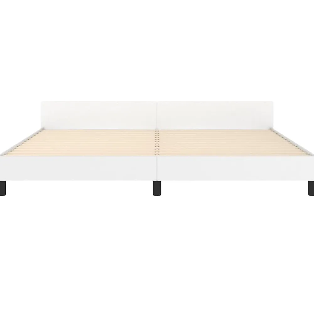 Cadre de lit avec tête de lit sans matelas blanc 200x200 cm>Vidaxl Hot