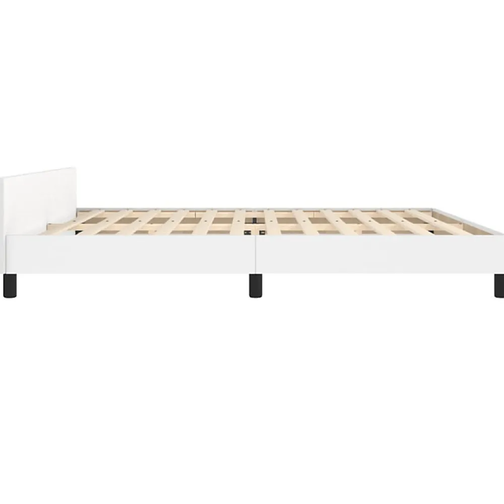 Cadre de lit avec tête de lit sans matelas blanc 200x200 cm>Vidaxl Hot