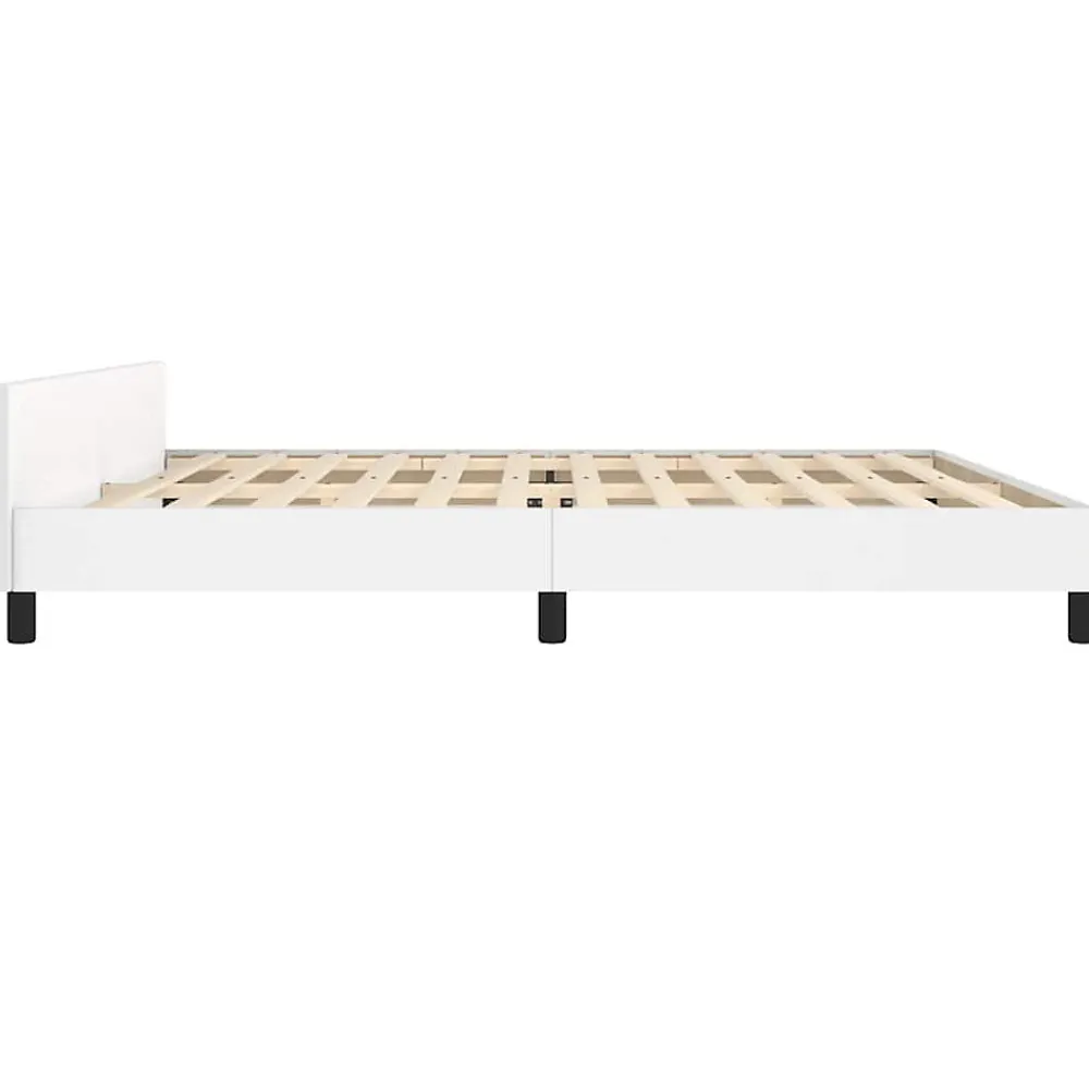 Cadre de lit avec tête de lit sans matelas blanc 200x200 cm>Vidaxl Hot