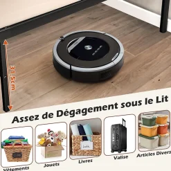 Giantex Cadre de Lit de Plateforme Sommier Lit Double King Size en Métal Rangement sous Lit Haute Tête 101cm* Lit Double