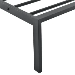 [En.Casa] Cadre de Lit double en Métal Imatra 180 x 200 cm Noir Mat en.casa* Lit Double