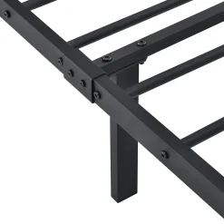[En.Casa] Cadre de Lit Double en Métal Laos 160 x 200 cm Noir Mat en.casa* Lit Double