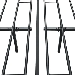 [En.Casa] Cadre de Lit Double en Métal Laos 160 x 200 cm Noir Mat en.casa* Lit Double