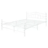 Cadre de lit double Florenz Acier Revêtu par Poudre 160 x 200 Blanc en.casa>[En.Casa] Online