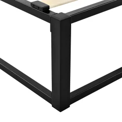 [En.Casa] Cadre de lit double Kreta en Métal 180 x 200 cm Noir en.casa* Lit Double