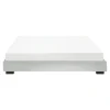 Corium Cadre de Lit Double Masari Rembourré avec Similicuir Blanc 200 x 140 cm* Lit Double
