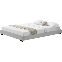 Corium Cadre de Lit Double Masari Rembourré avec Similicuir Blanc 200 x 140 cm* Lit Double