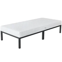 Ml-Design Cadre de lit en acier anthracite 90x200 cm avec sommier à lattes matelas H16 cm* Sommier