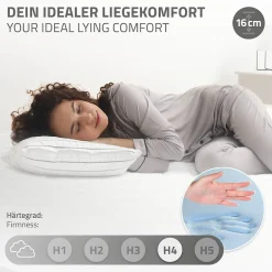 Ml-Design Cadre de lit en acier anthracite 90x200 cm avec sommier à lattes matelas H16 cm* Sommier