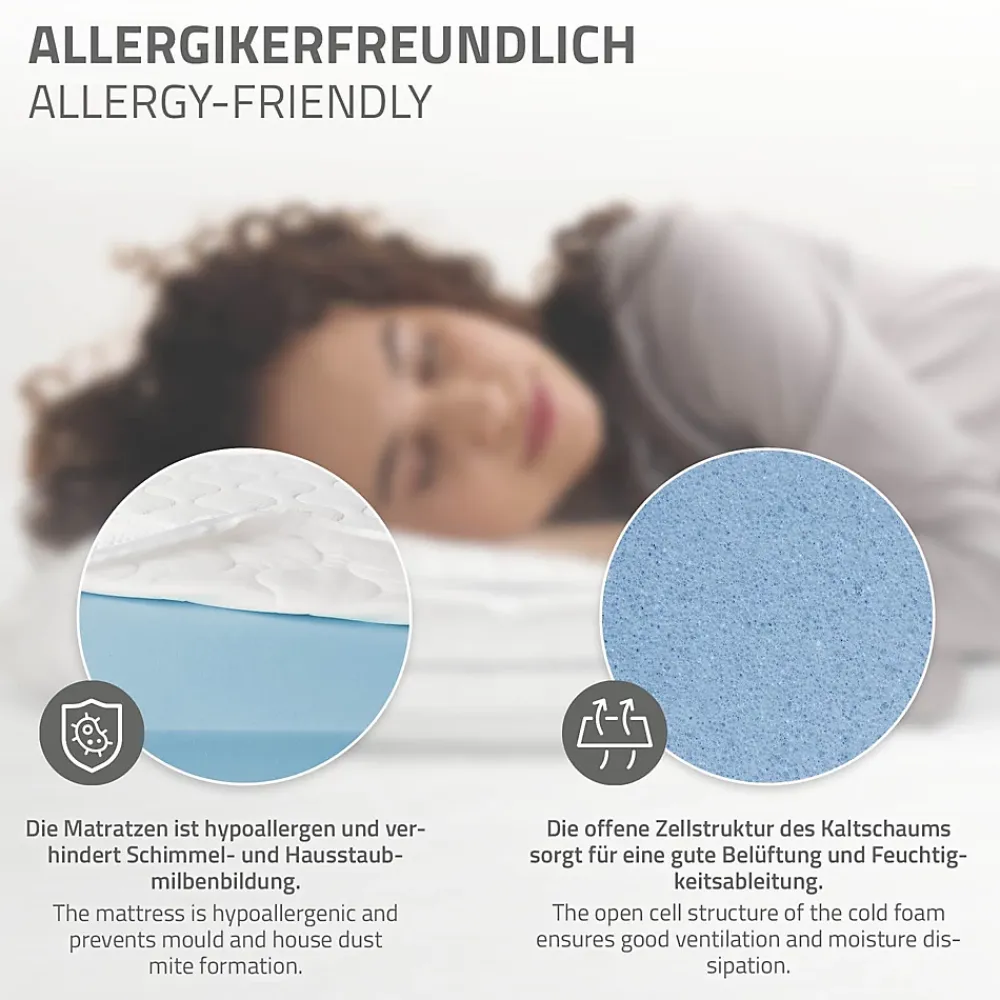 Ml-Design Cadre de lit en acier anthracite 90x200 cm avec sommier à lattes matelas H16 cm* Sommier