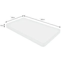 Ml-Design Cadre de lit en acier anthracite 90x200 cm avec sommier à lattes matelas H16 cm* Sommier