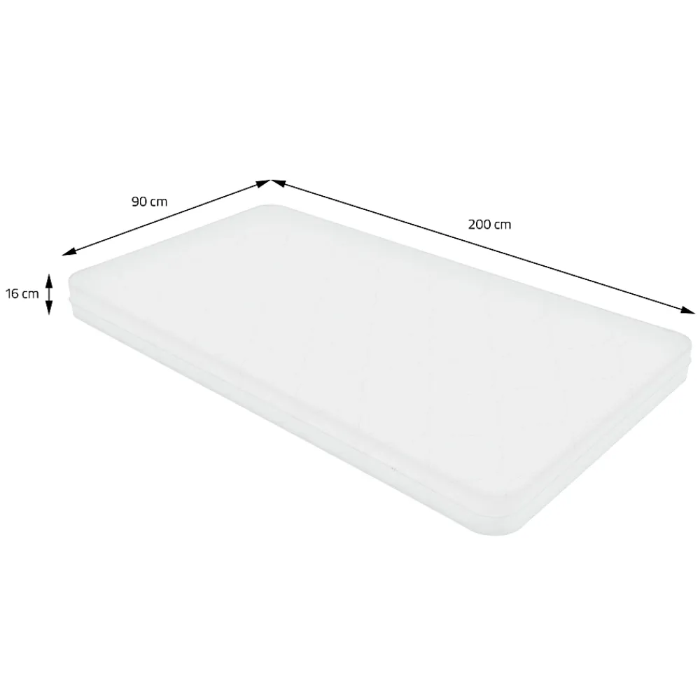 Ml-Design Cadre de lit en acier anthracite 90x200 cm avec sommier à lattes matelas H16 cm* Sommier
