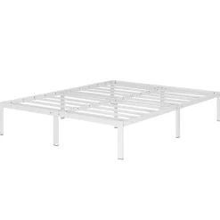 Cadre De Lit En Acier Avec Espace De Rangement - Montage Facile - 180x200 Cm Blanc>Monmobilierdesign Discount