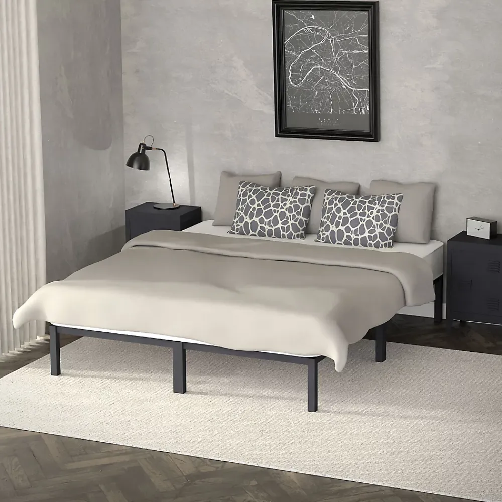 Ml-Design Cadre de lit en acier sommier à lattes anthracite chambre à coucher 160 x 200 cm* Lit Double