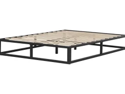 Habitat Et Jardin Cadre de lit en métal 140 x 190 cm - Noir* Lit Double