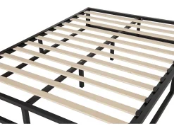 Habitat Et Jardin Cadre de lit en métal 160 x 200 cm - Noir* Lit Double