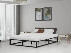 Habitat Et Jardin Cadre de lit en métal 160 x 200 cm - Noir* Lit Double