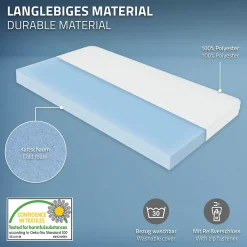 Cadre de lit métal anthracite matelas H:16 cm sommier à lattes intégré 120x200cm><noscript><img width=