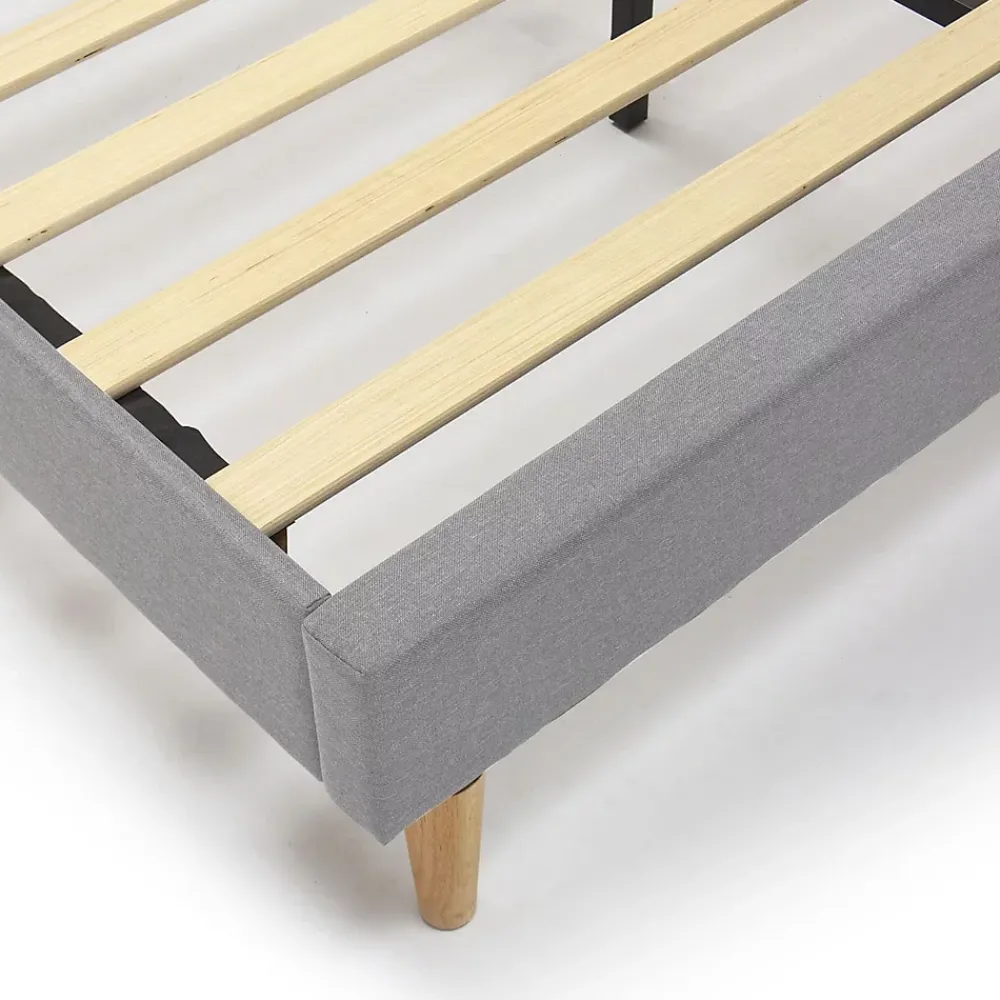Vs Venta-Stock Cadre de lit plateforme Aroma capitonné 30 cm, 150x190 cm, Gris clair* Sommier