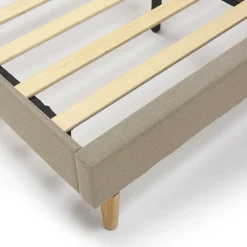 Cadre de lit plateforme Aroma capitonné 30 cm, 150x190 cm, Beige><noscript><img data-lazyloaded=