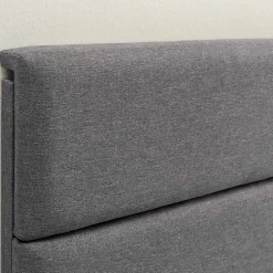 Cadre de lit plateforme Aroma capitonné 30 cm, 90x190 cm, Gris foncé><noscript><img width=