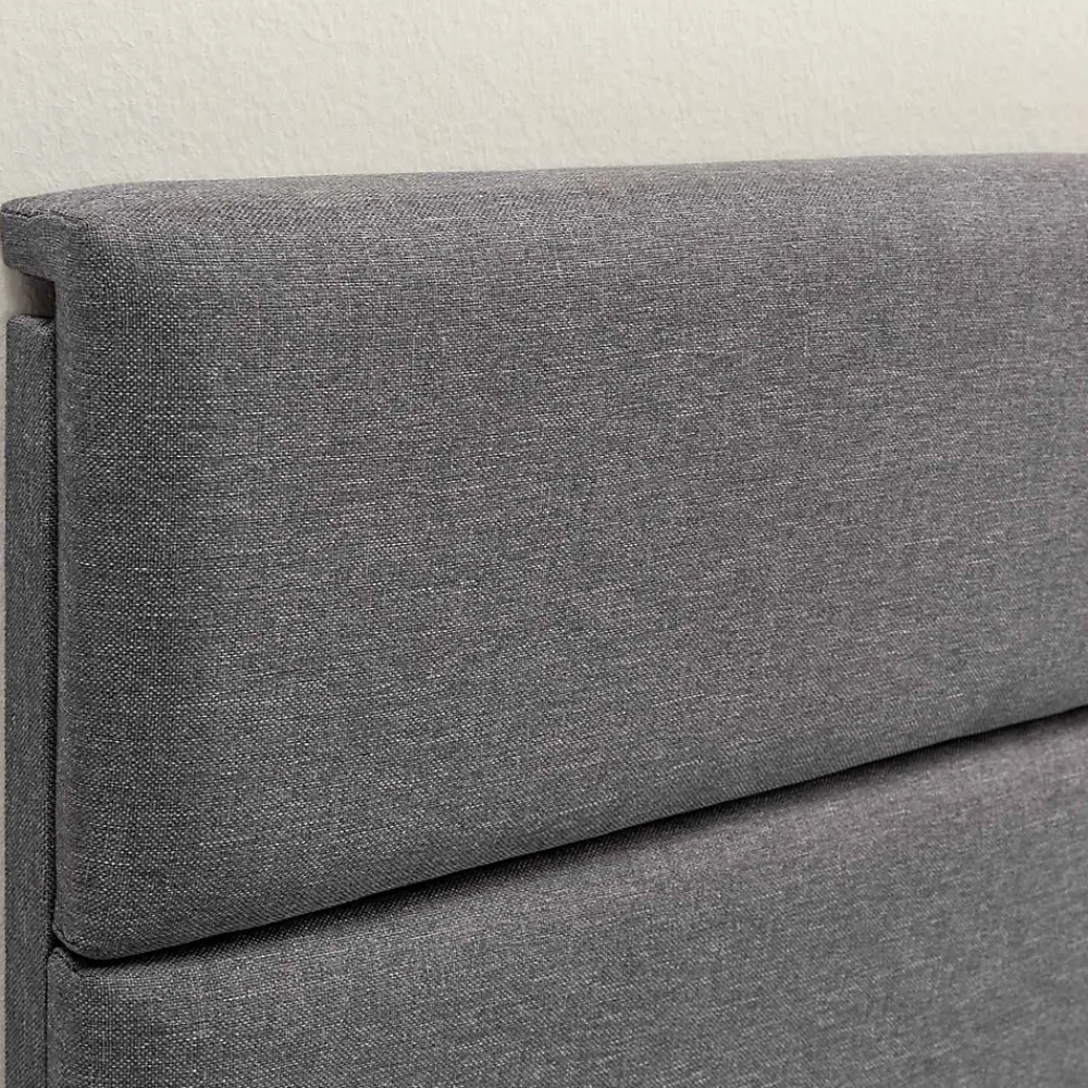 Cadre de lit plateforme Aroma capitonné 30 cm, 90x190 cm, Gris foncé>Vs Venta-Stock
