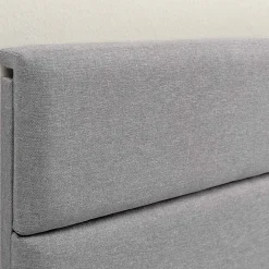 Vs Venta-Stock Cadre de lit plateforme Aroma capitonné 30 cm, 140x190 cm, Gris clair* Sommier