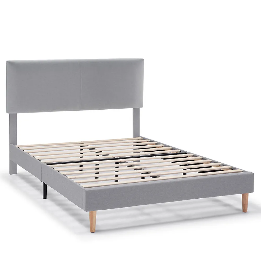 Cadre de lit rembourré Lauren 30 cm, 90 x 190 cm, Gris clair>Vs Venta-Stock Clearance
