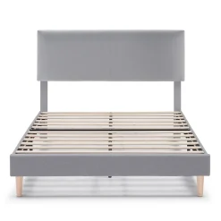 Cadre de lit rembourré Lauren 30 cm, 90 x 190 cm, Gris clair><noscript><img width=