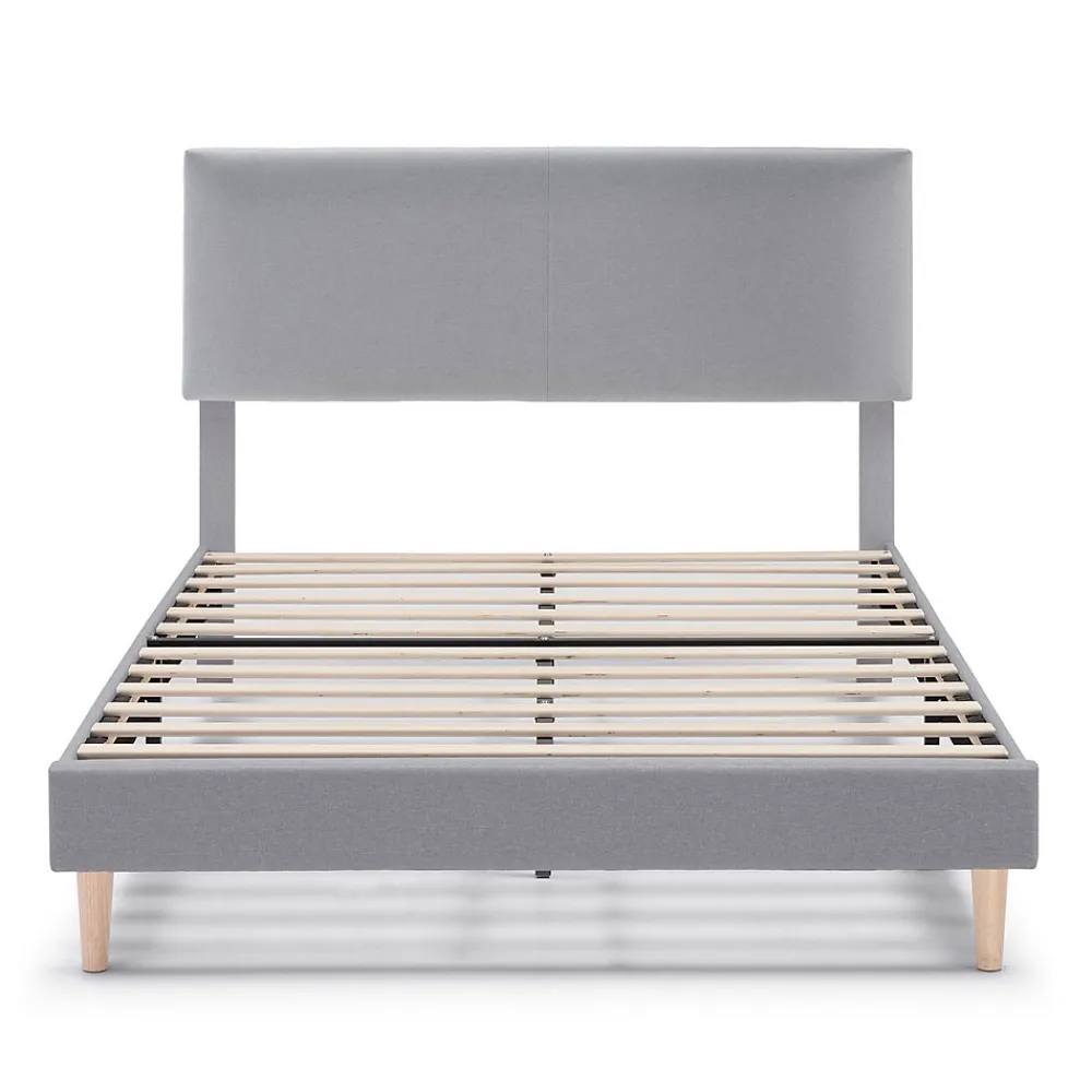 Cadre de lit rembourré Lauren 30 cm, 90 x 190 cm, Gris clair>Vs Venta-Stock Clearance