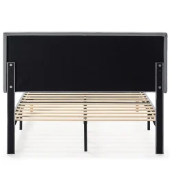 Cadre de lit rembourré Lauren 30 cm, 90 x 190 cm, Gris clair><noscript><img width=