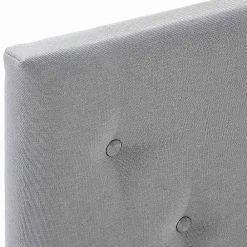 Vs Venta-Stock Cadre de lit rembourré Rosi 30 cm, 90x190 cm, Gris clair* Sommier