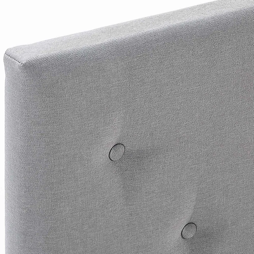 Vs Venta-Stock Cadre de lit rembourré Rosi 30 cm, 90x190 cm, Gris clair* Sommier