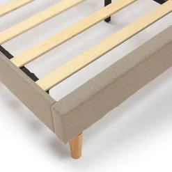 Vs Venta-Stock Cadre de lit rembourré Rosi 30 cm, 90x190 cm, Beige* Sommier