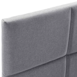 Vs Venta-Stock Cadre de lit rembourré Silvi 30 cm, 140x190 cm, Gris foncé* Sommier