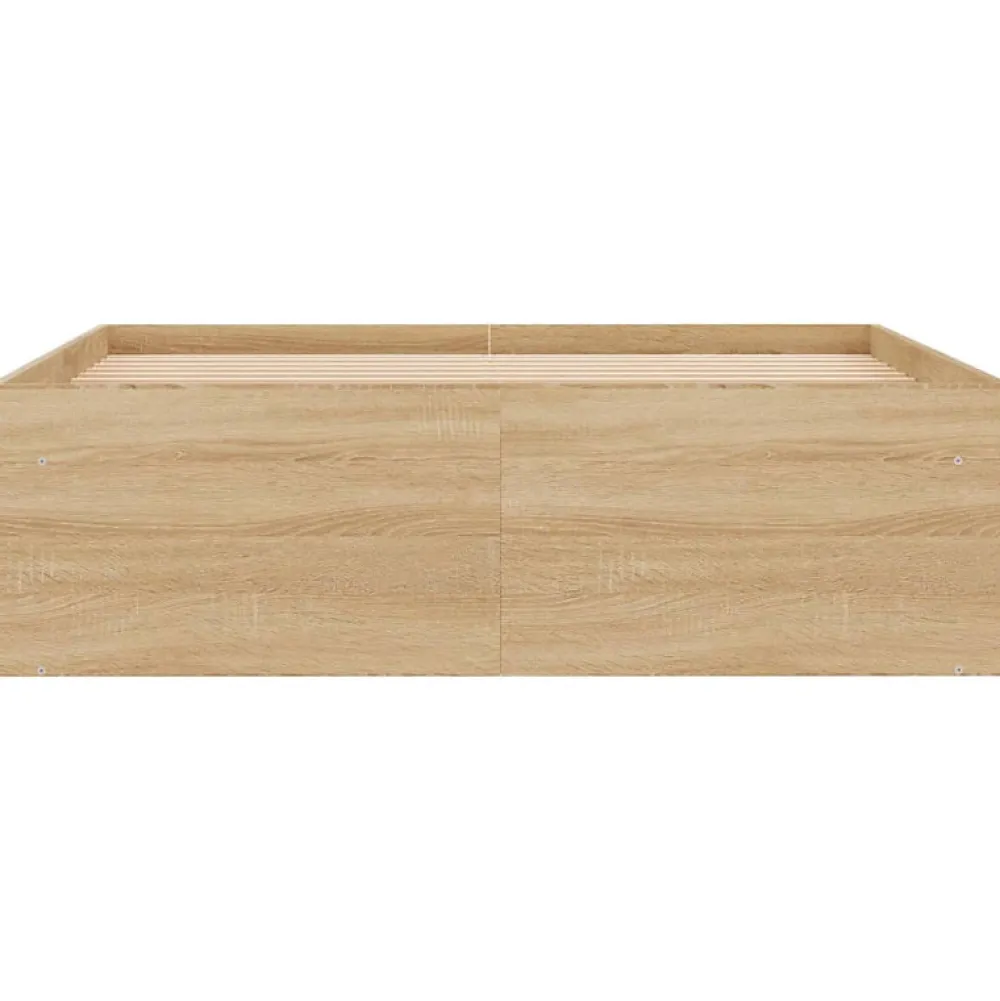 Vidaxl Cadre de lit sans matelas chêne sonoma 120x190 cm* Sommier
