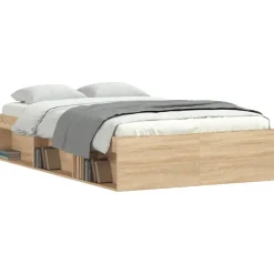 Vidaxl Cadre de lit sans matelas chêne sonoma 120x190 cm* Sommier