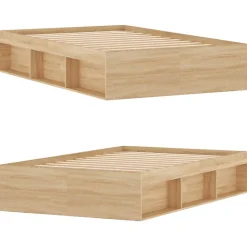 Vidaxl Cadre de lit sans matelas chêne sonoma 120x190 cm* Sommier