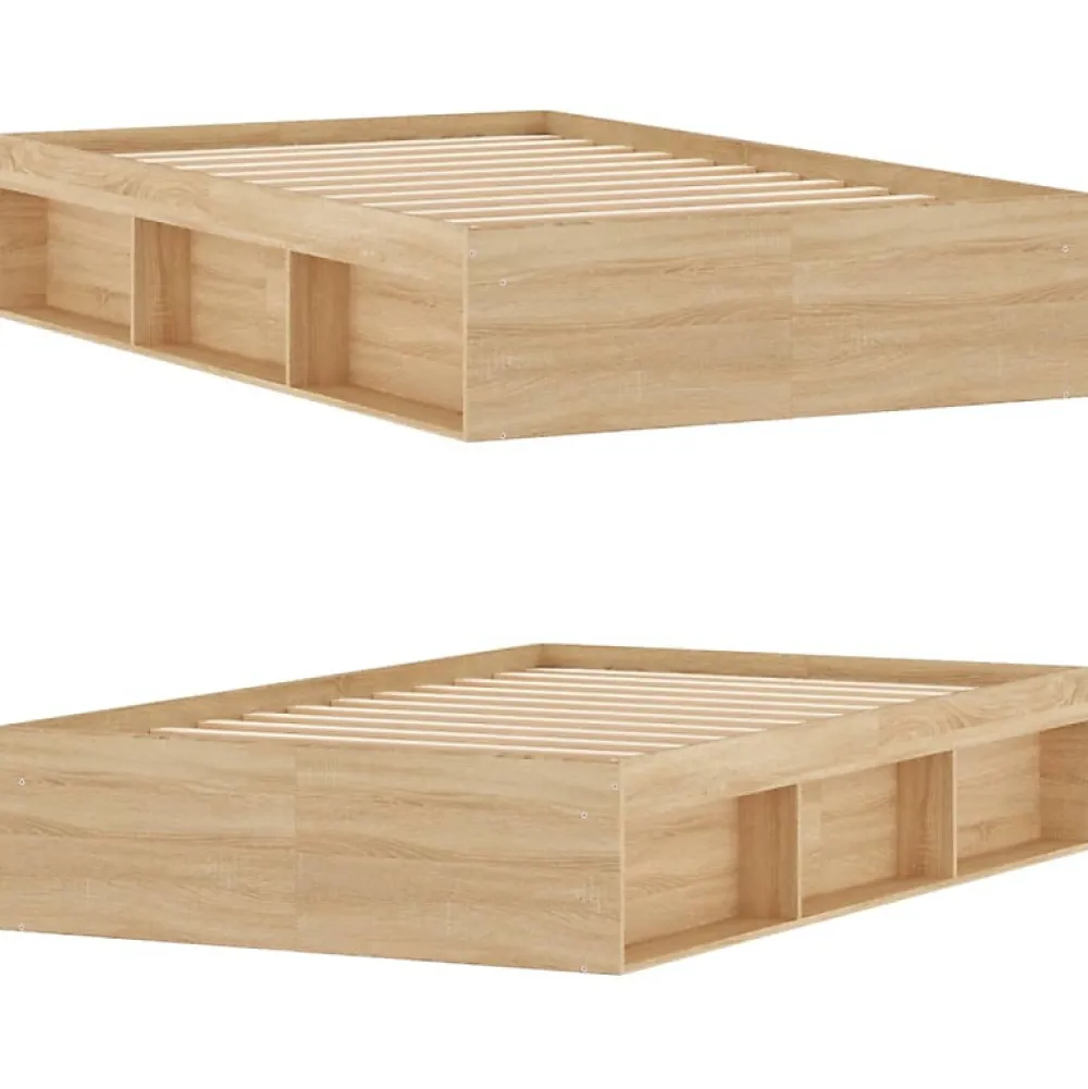 Vidaxl Cadre de lit sans matelas chêne sonoma 120x190 cm* Sommier