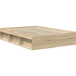 Vidaxl Cadre de lit sans matelas chêne sonoma 120x190 cm* Sommier