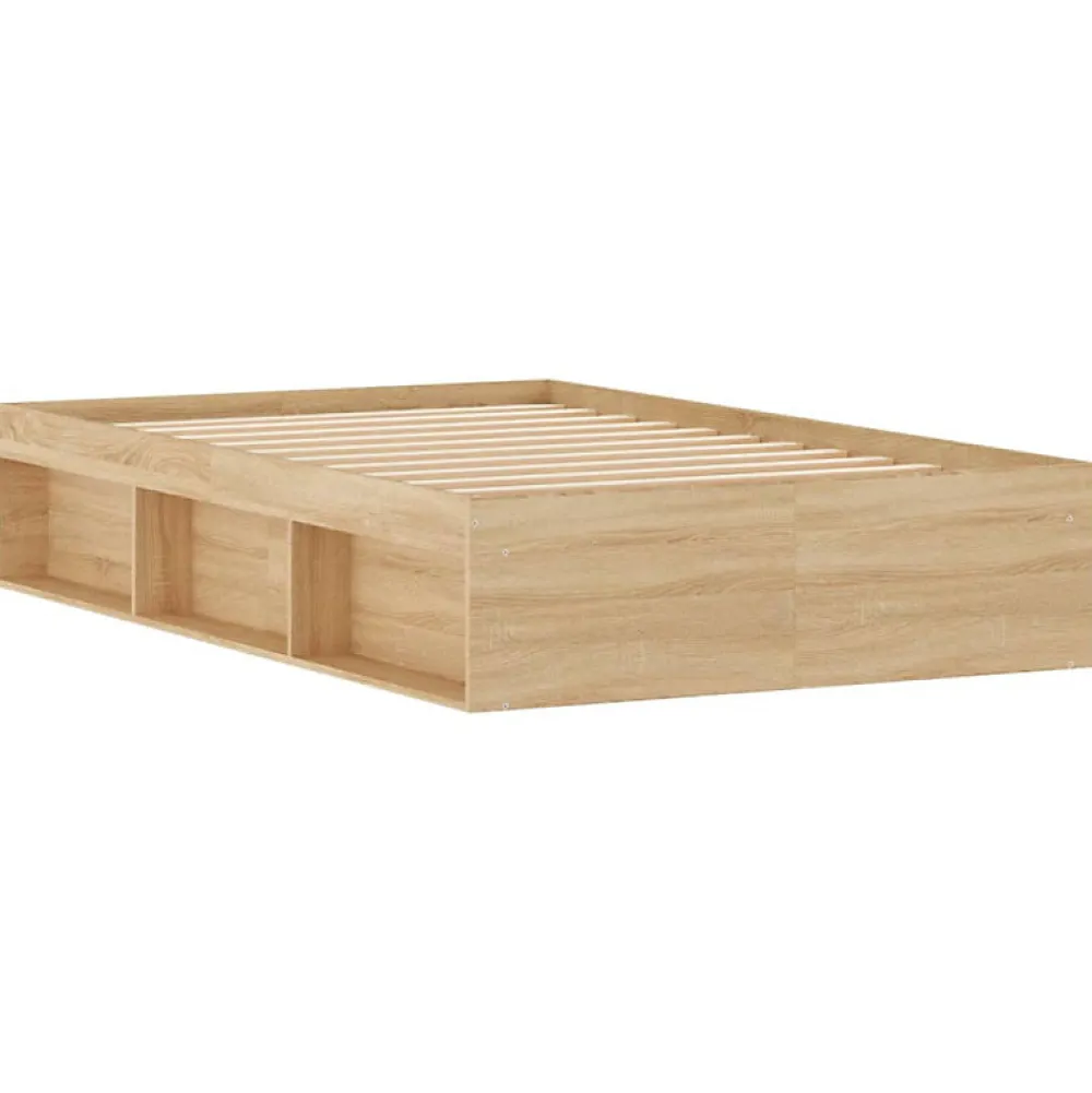 Vidaxl Cadre de lit sans matelas chêne sonoma 120x190 cm* Sommier