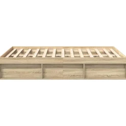 Vidaxl Cadre de lit sans matelas chêne sonoma 120x190 cm* Sommier