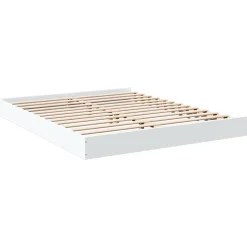Vidaxl Cadre de lit sans matelas blanc 160x200 cm bois d ingénierie* Sommier