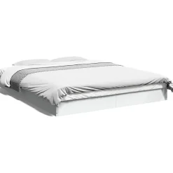 Vidaxl Cadre de lit sans matelas blanc 160x200 cm bois d ingénierie* Sommier