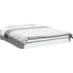 Vidaxl Cadre de lit sans matelas blanc 160x200 cm bois d ingénierie* Sommier