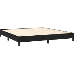 Vidaxl Cadre de lit sans matelas noir 180x200 cm velours* Sommier